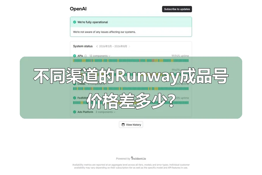 不同渠道的Runway成品号价格差多少?